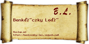Benkóczky Leó névjegykártya